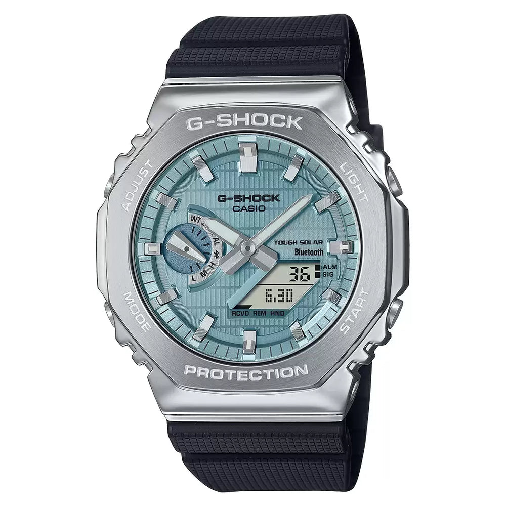 Casio G-Shock G-Steel GBM-2100A-1A2DR Blue Dial Stainless Steel Men's Watch