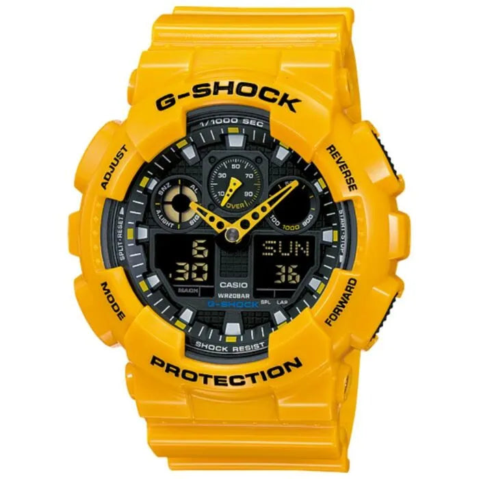 Casio G-Shock Casual GA-100A-9ADR Black Dial Resin Men's Watch