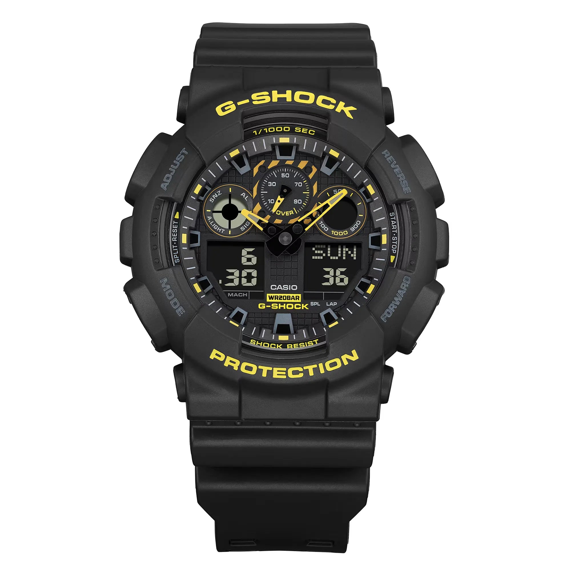 Casio G-Shock GA-100CY-1ADR Black Dial Resin Strap Men's Watch
