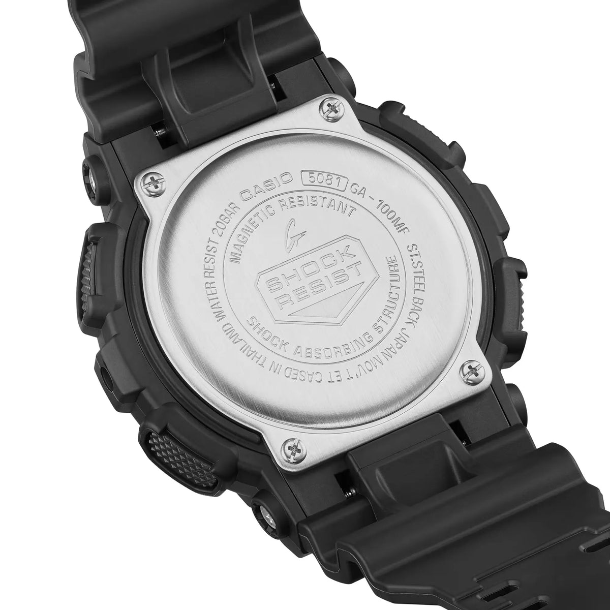 Casio G-Shock GA-100MF-1ADR Black Dial Resin Strap Men's Watch