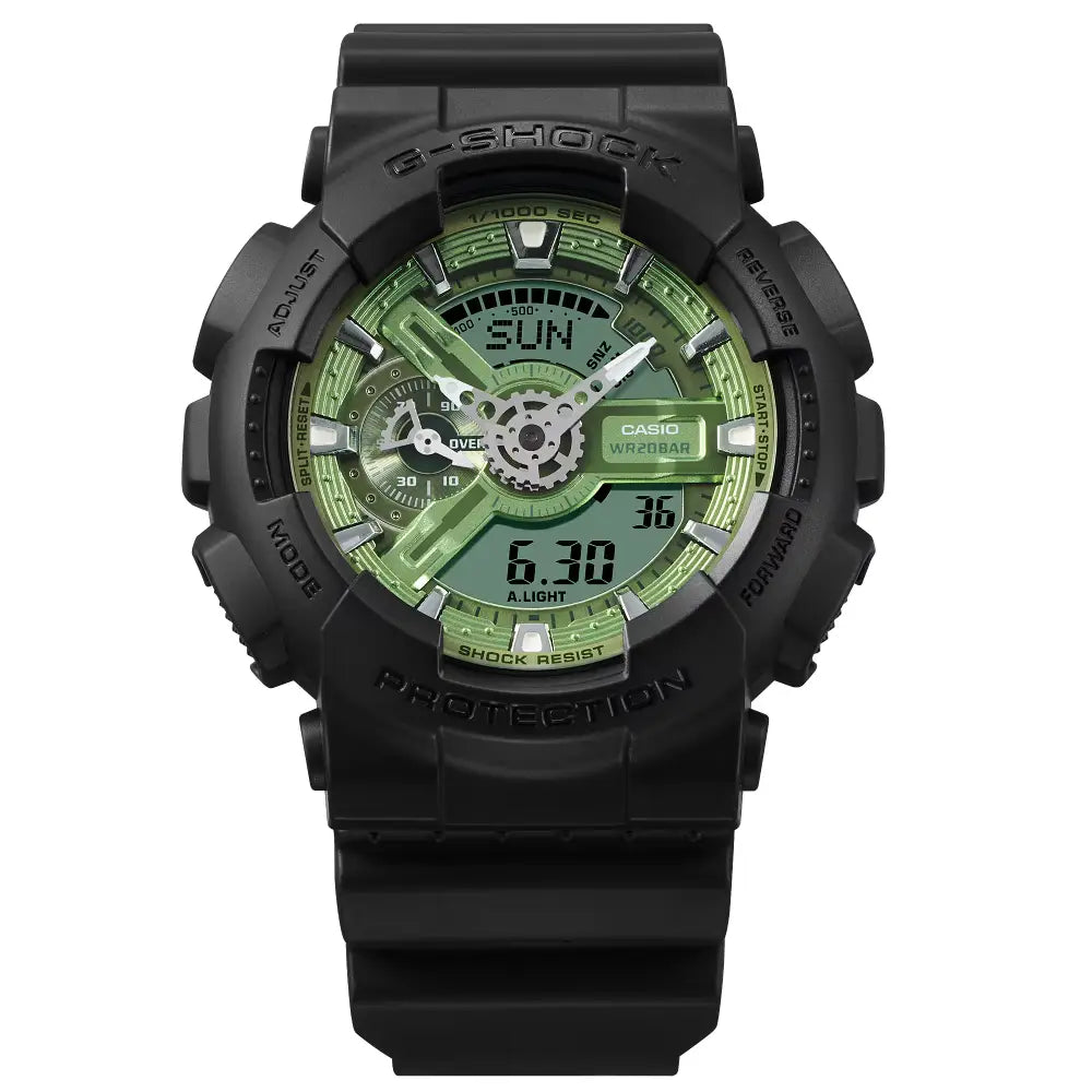 G-Shock Analog Digital GA-110CD-1A3DR Green Dial Resin Men's Watch