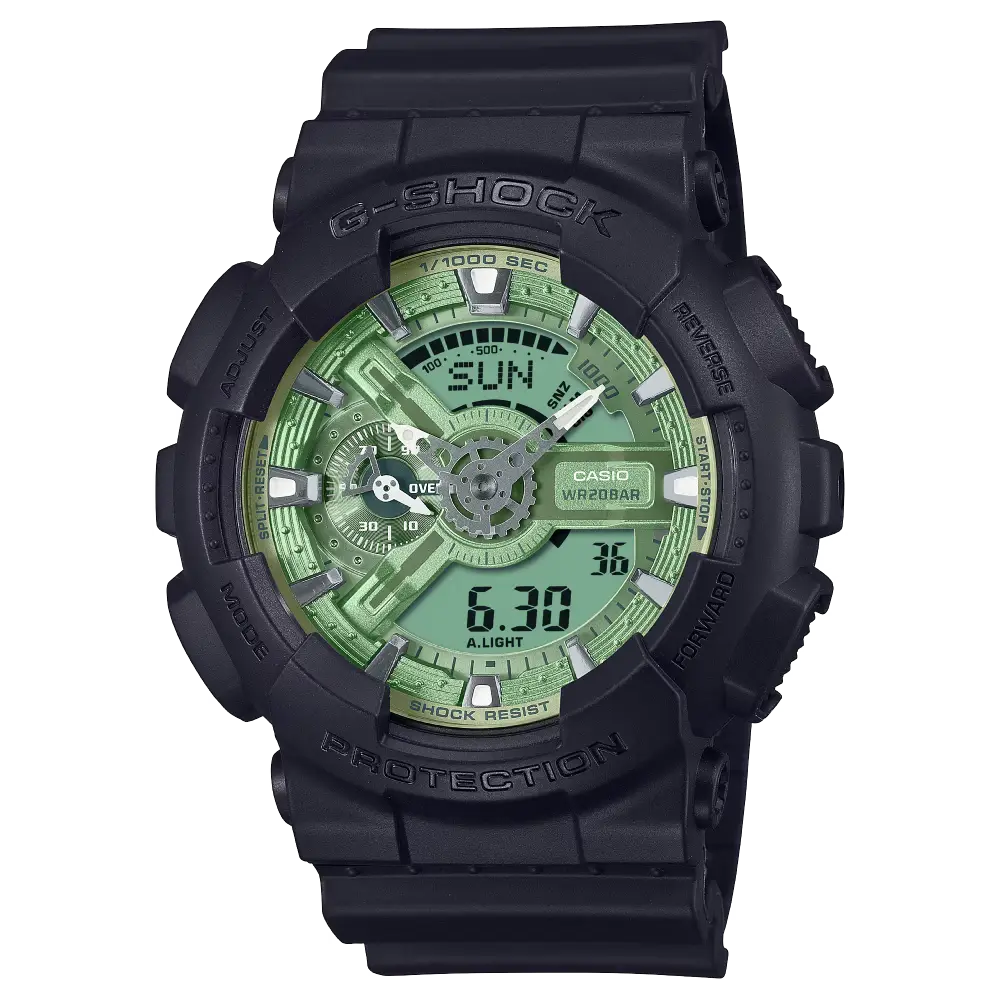 G-Shock Analog Digital GA-110CD-1A3DR Green Dial Resin Men's Watch