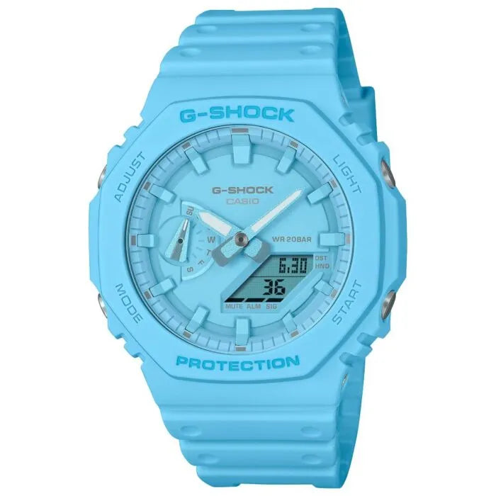 G-Shock Analog Digital GA-2100-2A2DR Blue Dial Carbon Men's Watch