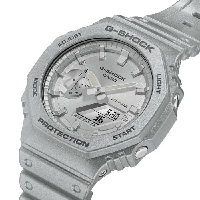 G-Shock Analog Digital GA-2100FF-8ADR Silver Dial Resin Men's Watch
