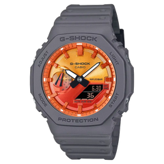 Casio G-Shock GA-2100FL-8ADR Orange Dial Resin Men's Watch