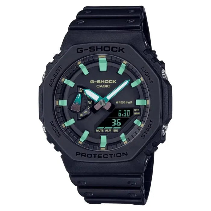 G-Shock Analog Digital GA-2100RC-1ADR Black Dial Resin Men's Watch