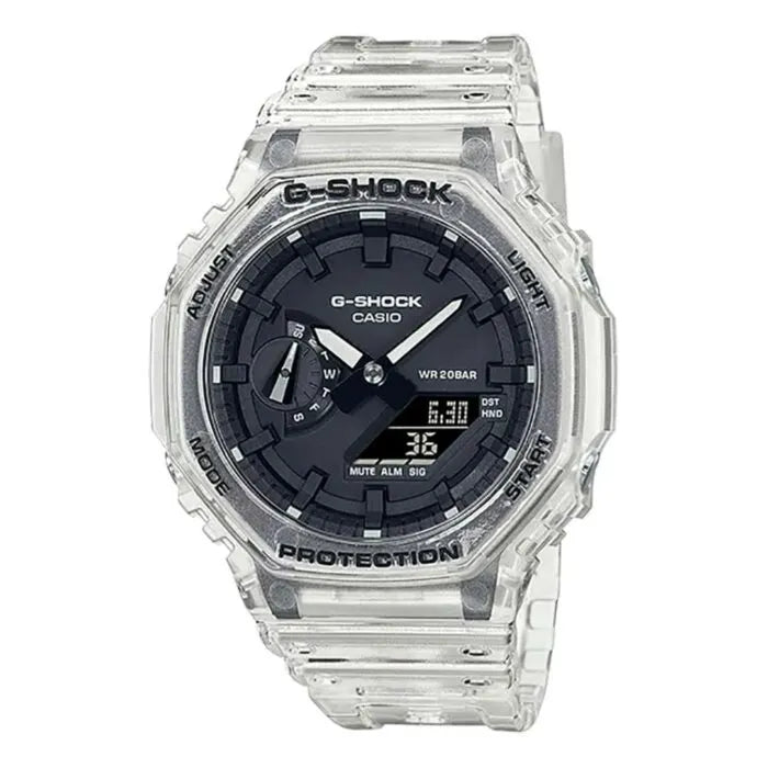 G-Shock Transparent GA-2100SKE-7ADR Black Dial Resin Men's Watch