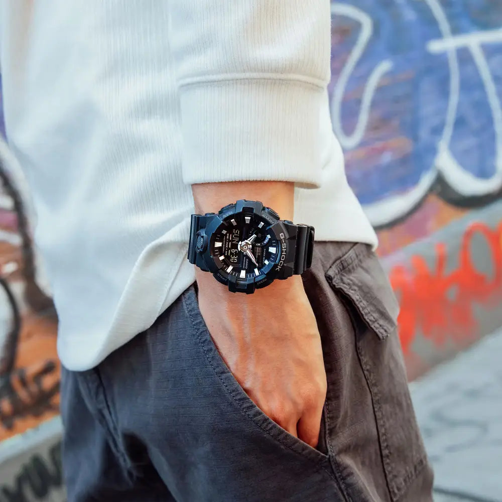 Casio G-Shock Casual GA-700-1BDR Black Dial Resin Men's Watch