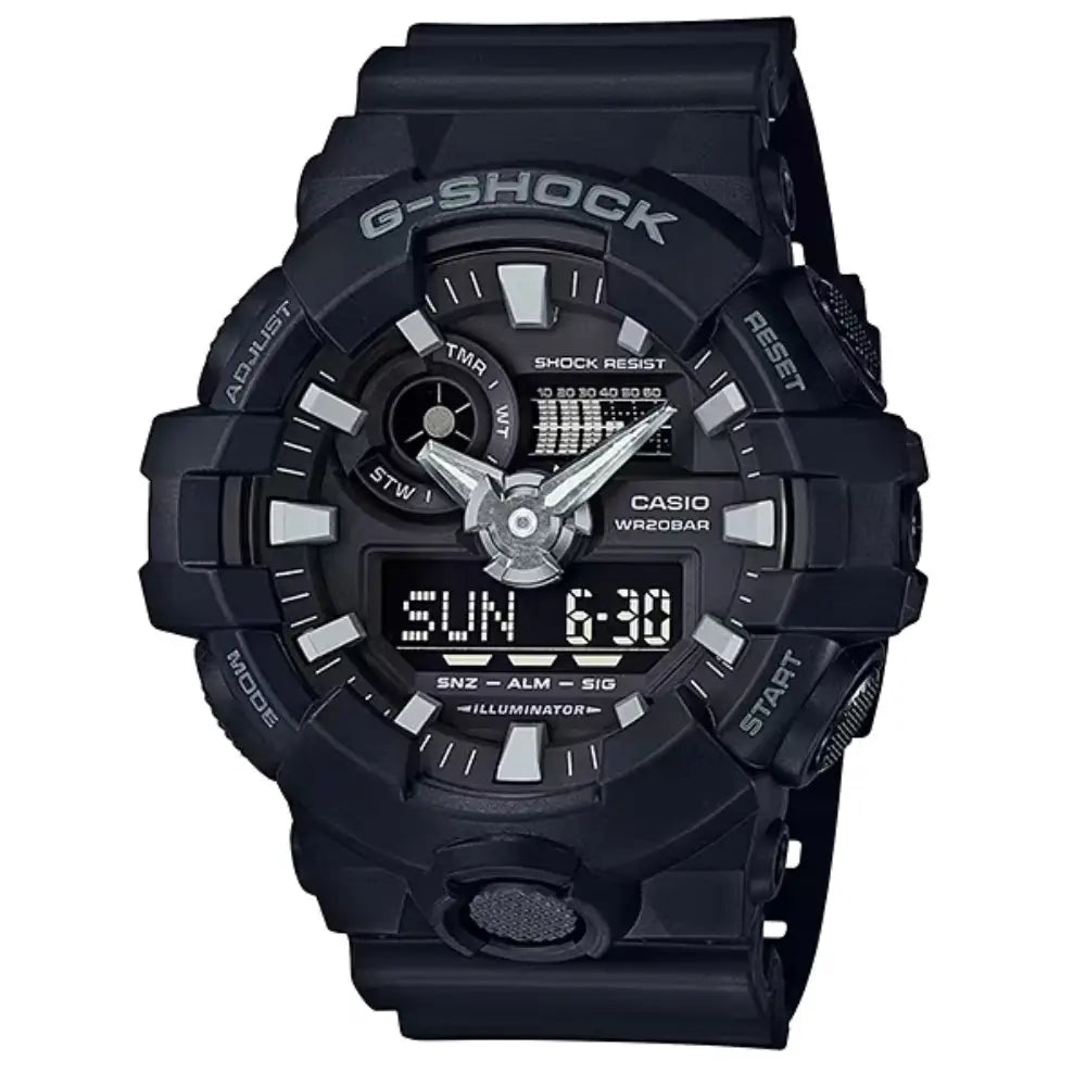 Casio G-Shock Casual GA-700-1BDR Black Dial Resin Men's Watch