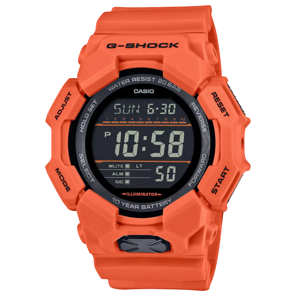Casio G-Shock Digital GD-010-4DR Black Dial Resin Men's Watch