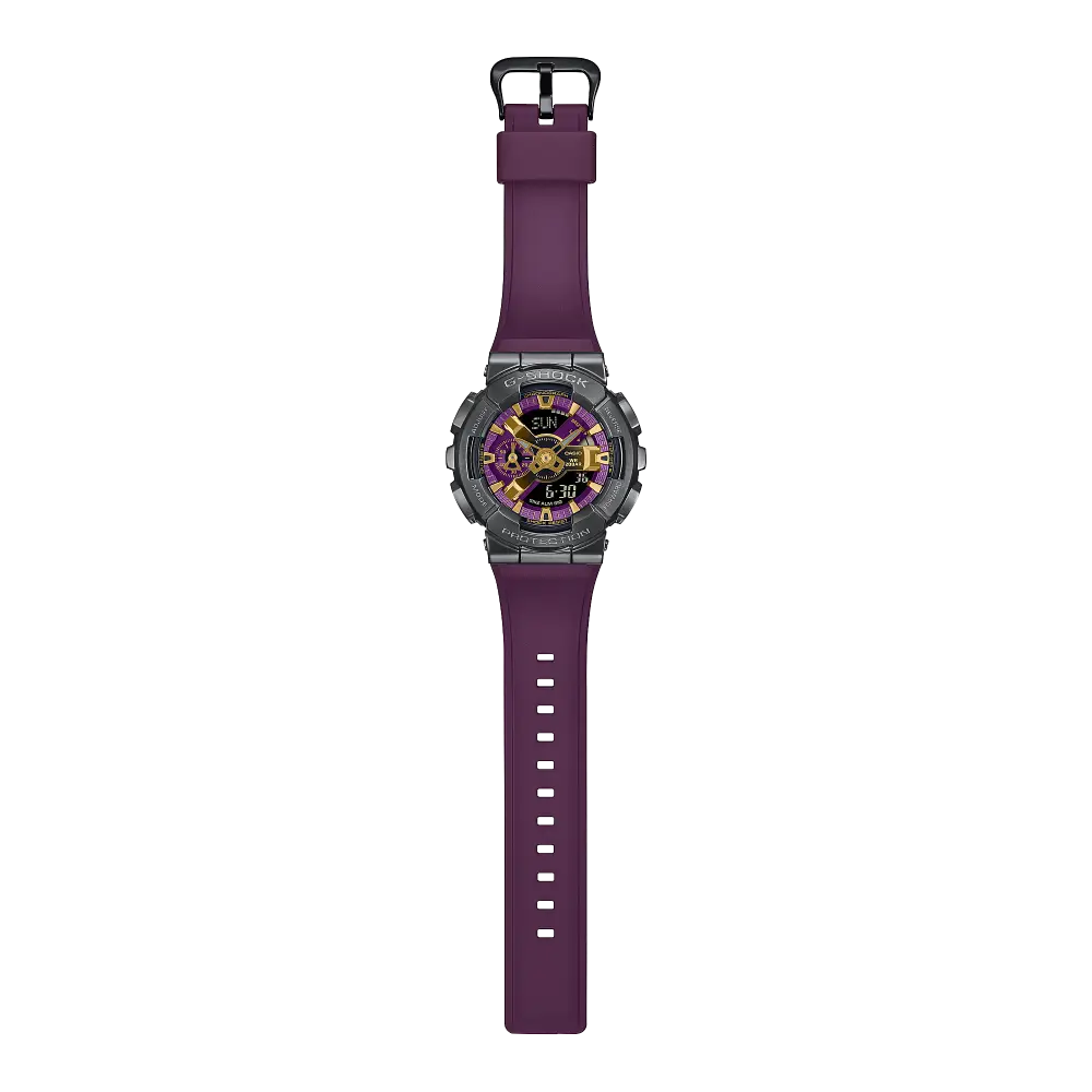 G-Shock Analog Digital GM-110CL-6ADR Purple Dial Stainless Steel Men's Watch