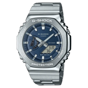 Casio G-Shock G-Steel GM-2110D-2BDR Blue Dial Stainless Steel Men's Watch