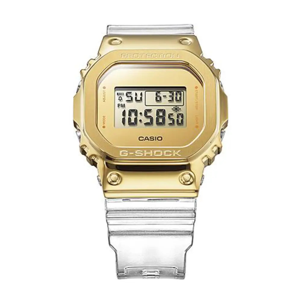 Casio G-Shock Metal Collection GM-5600SG-9DR Gold Dial Stainless Steel Men's Watch
