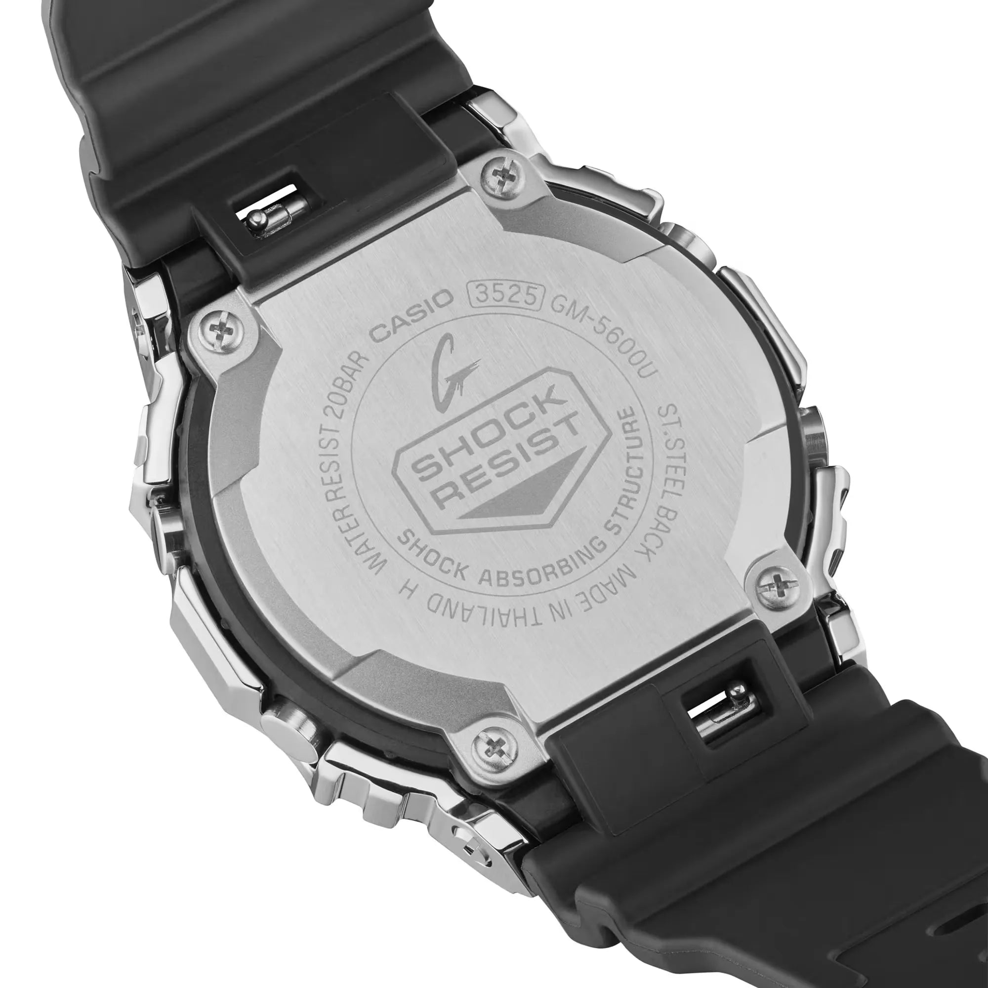 Casio G-Shock GM-5600U-1DR Metal Bezel Black Dial Resin Men's Watch
