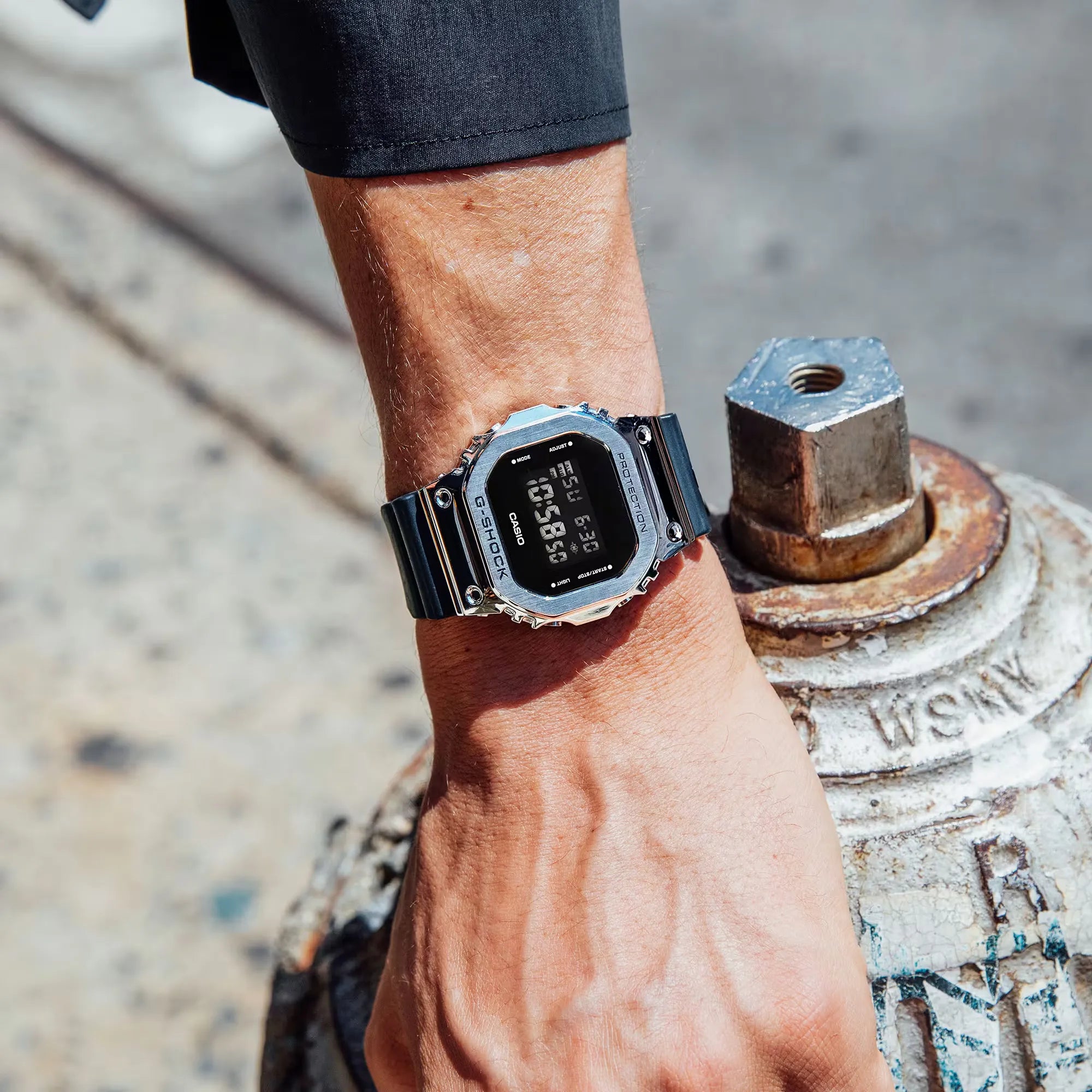 Casio G-Shock GM-5600U-1DR Metal Bezel Black Dial Resin Men's Watch