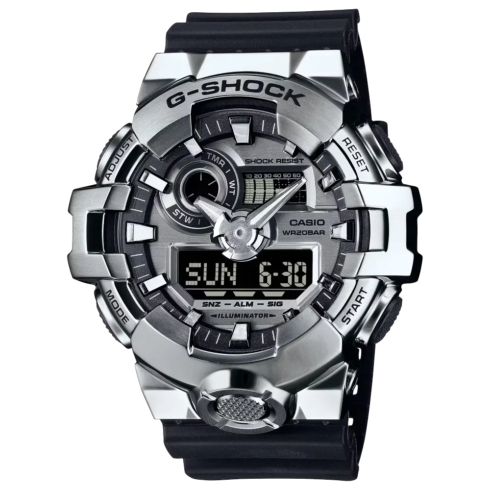 G-Shock Casual GM-700-1ADR Silver Dial Stainless Steel Men's Watch