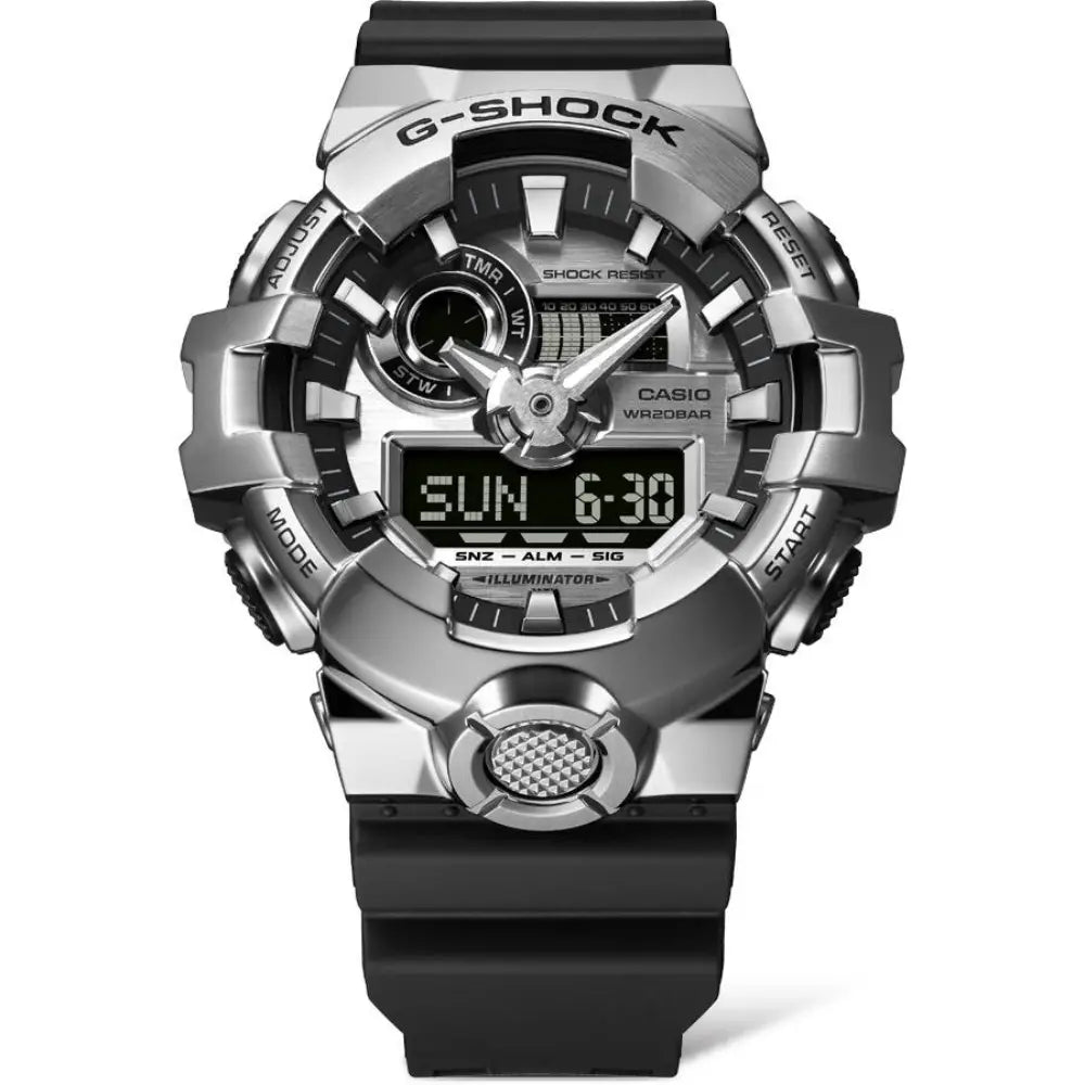 G-Shock Casual GM-700-1ADR Silver Dial Stainless Steel Men's Watch