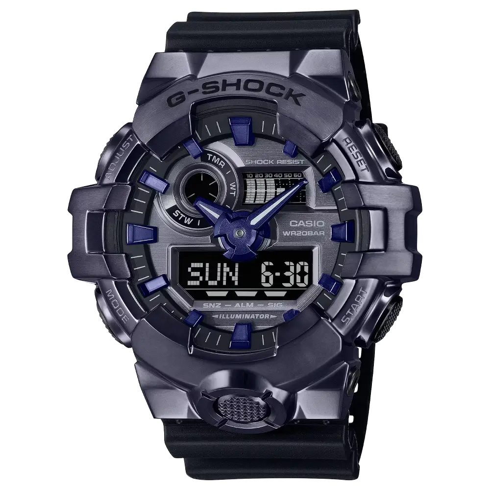 G-Shock Casual GM-700P-6ADR Purple Dial Stainless Steel Men's Watch