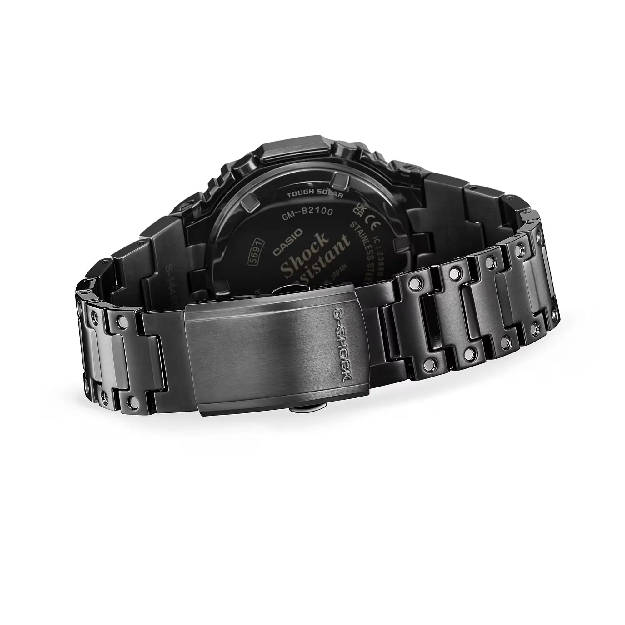 Casio G-Shock Analog-Digital GM-B2100BPC-1ADR CasiOak Bluetooth & Gradation Dial Black Stainless Steel Men's Watch