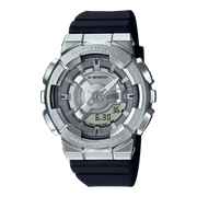 Casio G-Shock Analog Digital GM-S110-1ADR Silver Dial Stainless Steel Women's Watch