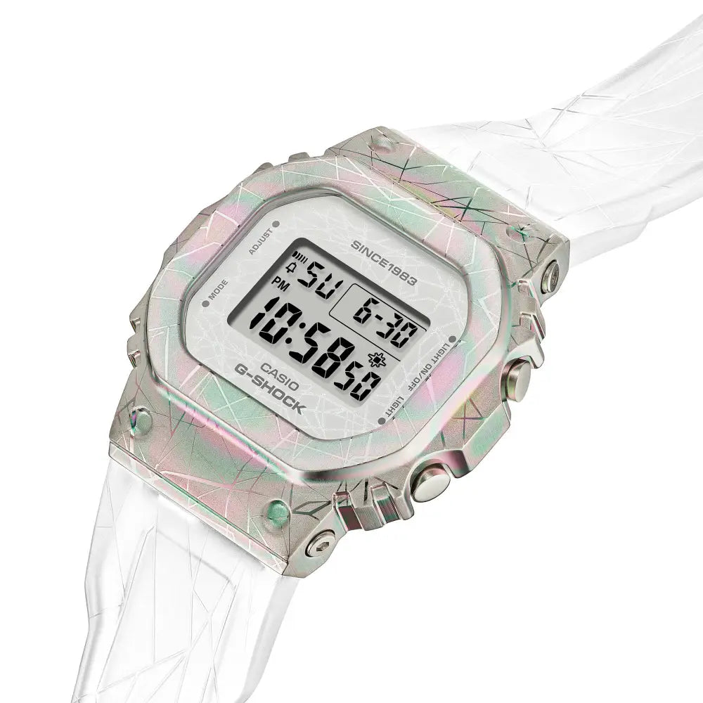 G-Shock Adventurer's Gem Limited-Edition Digital GM-S5640GEM-7DR White Dial Stainless Steel Women's Watch