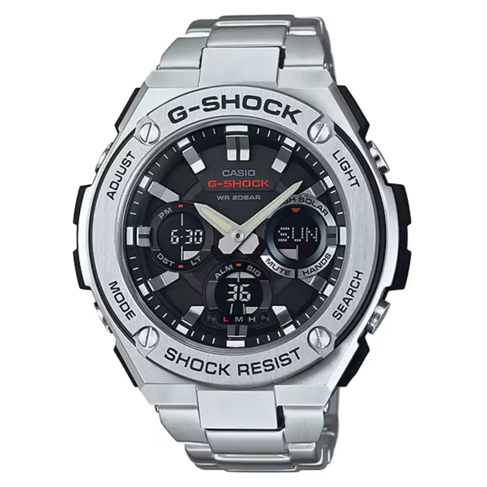 G-Shock G-Steel GST-S110D-1ADR Black Dial Stainless Steel Men's Watch