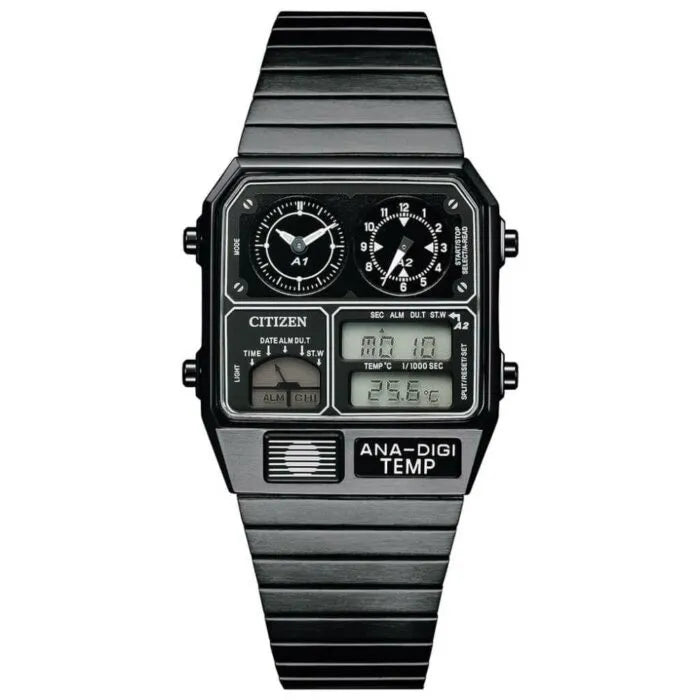 Citizen Ana-Digi JG2105-93E Black Dial Stainless Steel Men's  Watch