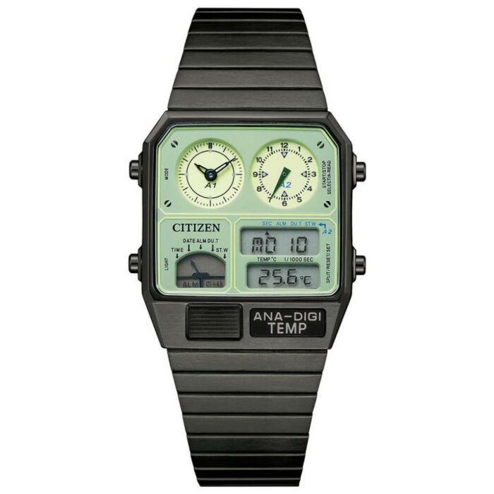 Citizen Ana-Digi JG2147-85X Light Green Dial Stainless Steel Men's  Watch