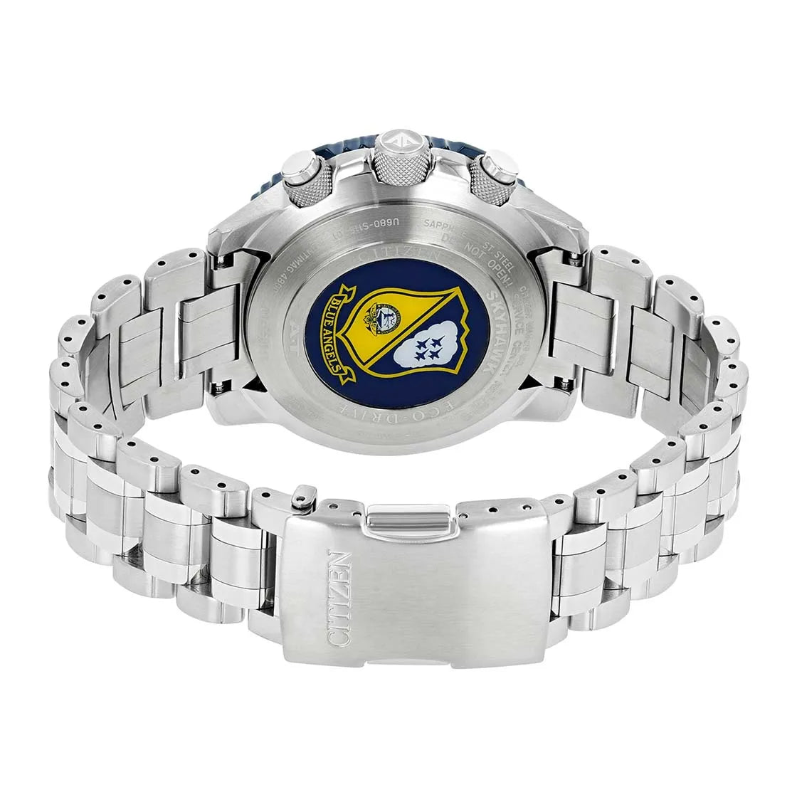 Citizen Promaster Blue Angels JY8078-52L Skyhawk AT Eco-Drive Atomic Timekeeping Blue Dial Stainless Steel Men's Watch