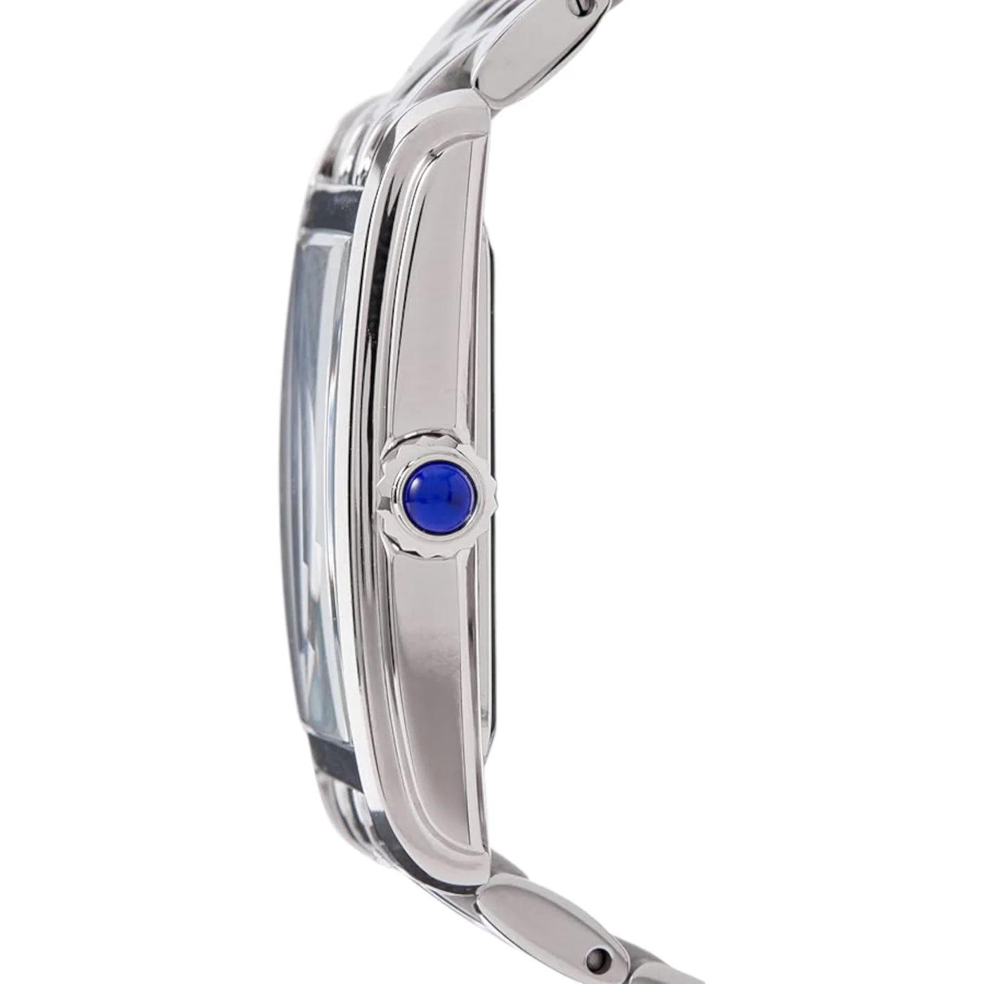 Seiko Essentials SWR085P1 (Seiko Tank) Rectangular Case Blue Dial & Roman Numerals Stainless Steel Women's Watch