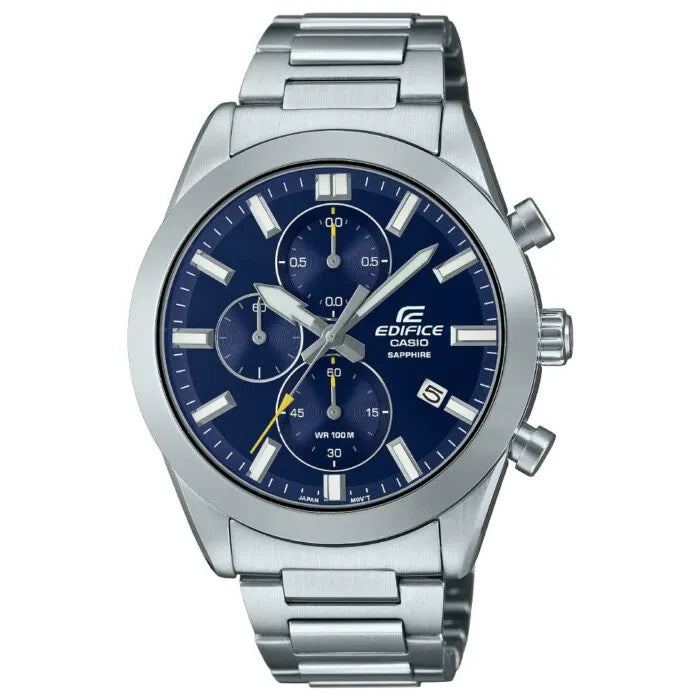 Casio Edifice Standard Chronograph EFB-710D-2AVUDF Blue Dial Stainless Steel Men's Watch