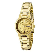 Seiko 5 SYME46K1 21 Jewels Automatic Gold Dial 24mm Stainless Steel Ladies Watch