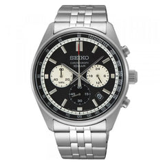Seiko 5 SSB429P1 Chronograph Black Dial 41.5mm Stainless Steel Men's Watch