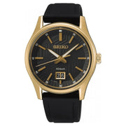 Seiko SUR560P1 Quartz Black Dial 39.5mm Silicone Strap Men's Watch