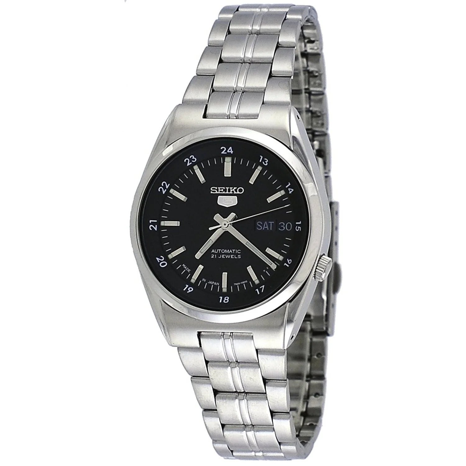 Seiko 5 SNK567J1 21 Jewels Black Dial Stainless Steel Men's Watch