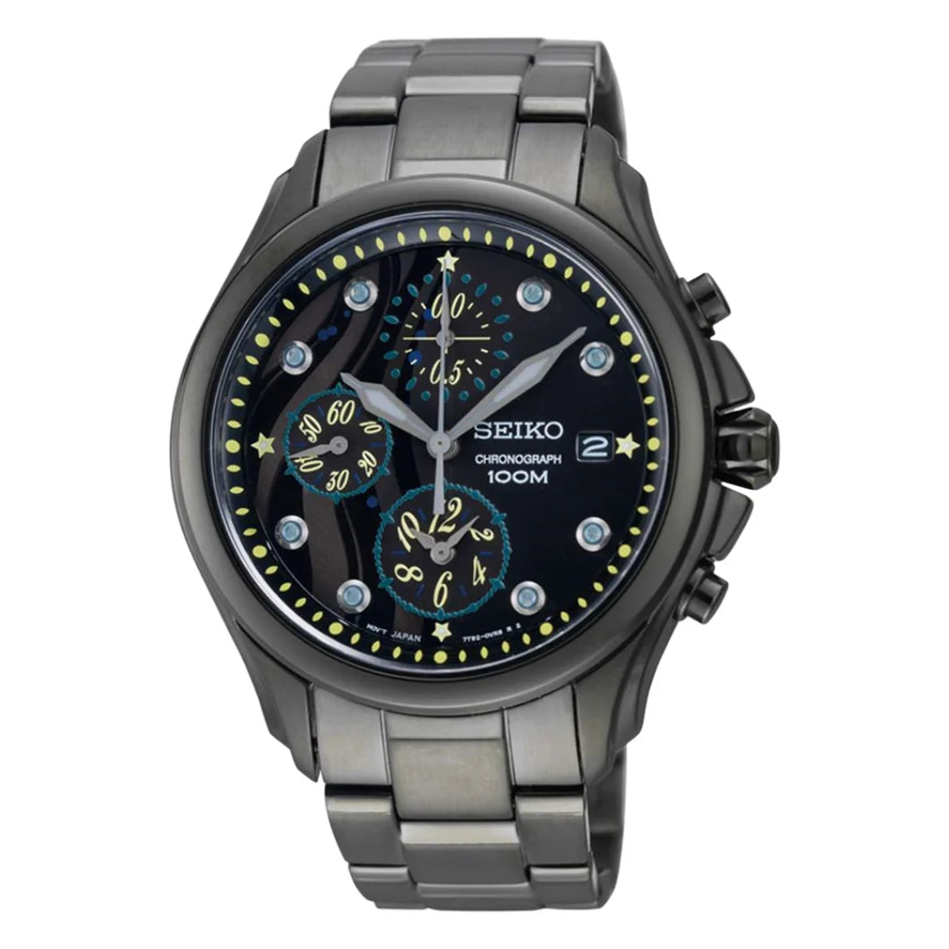 Seiko Criteria SNDX67P1 Chronograph Black Dial Stainless Steel Women's Watch