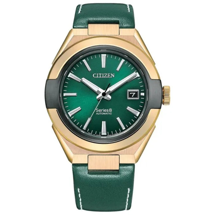 Citizen Series 8 NA1002-15W Green Dial Leather Strap Men's Watch