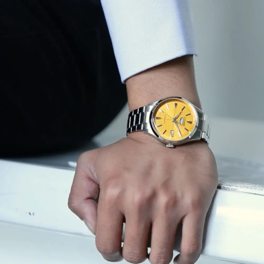 Citizen C7 NH8391-51Z Yellow Dial Stainless Steel Men's Watch