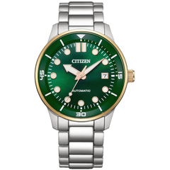 Citizen Automatic NJ0196-80X Green Dial Stainless Steel Men's Watch