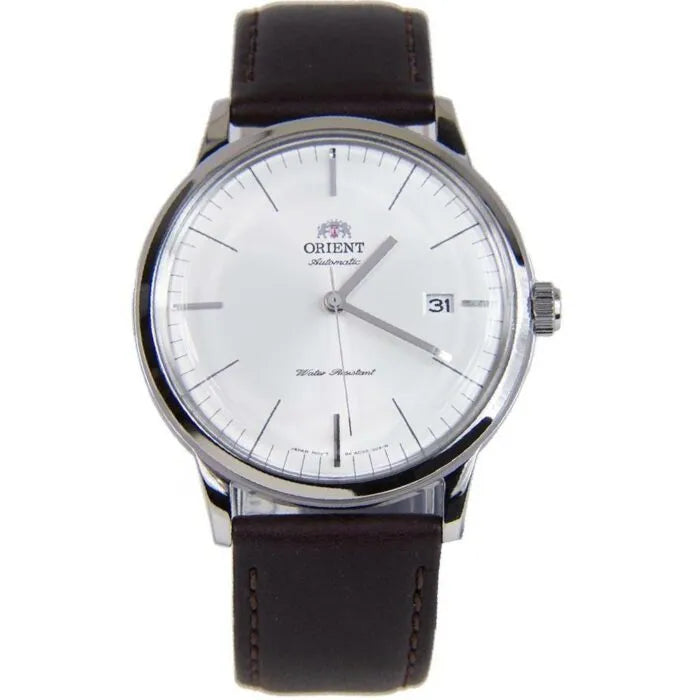 Orient SAC0000EW0 Bambino White Dial Automatic Leather Strap Men’s Watch