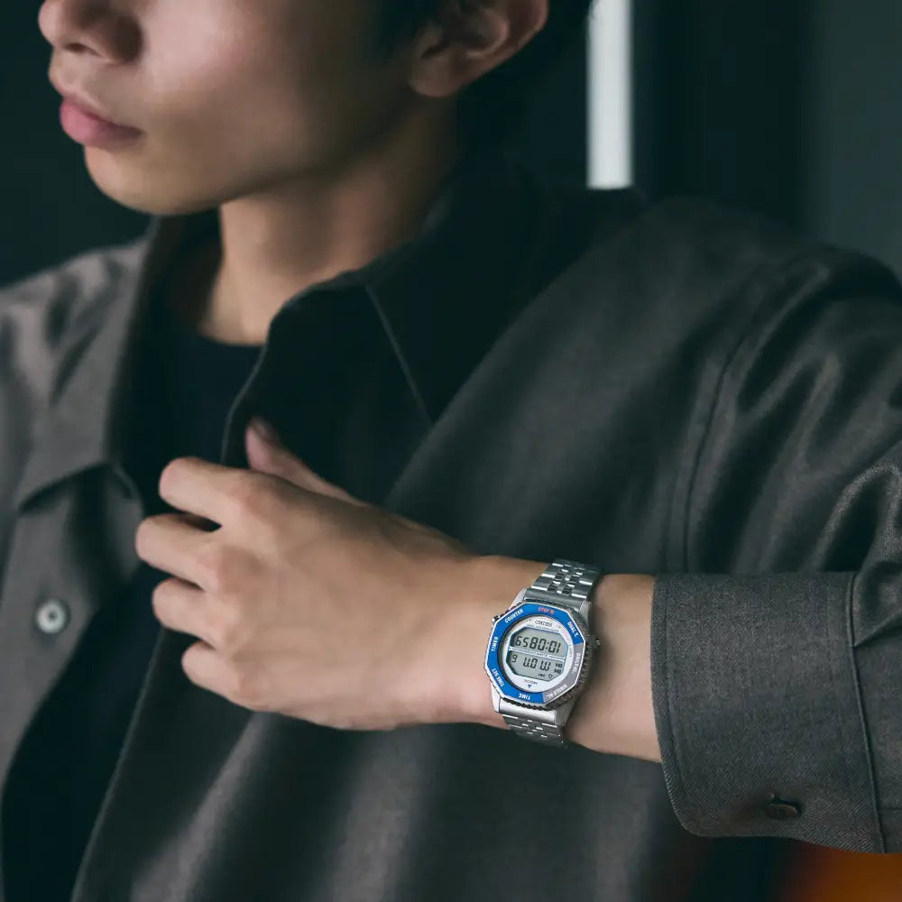 Seiko SMGG21P1 "Rotocall" Quartz  Digital Dial 37mm Stainless Steel Men's Watch