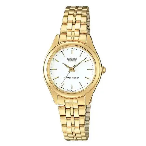 Casio Enticer Ladies Analog LTP-1129N-7ARDF White Dial Stainless Steel Women's Watch