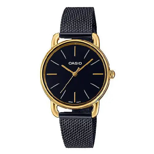 Casio Enticer Analog LTP-E412MGB-1ADF Black Dial Stainless Steel Women's Watch