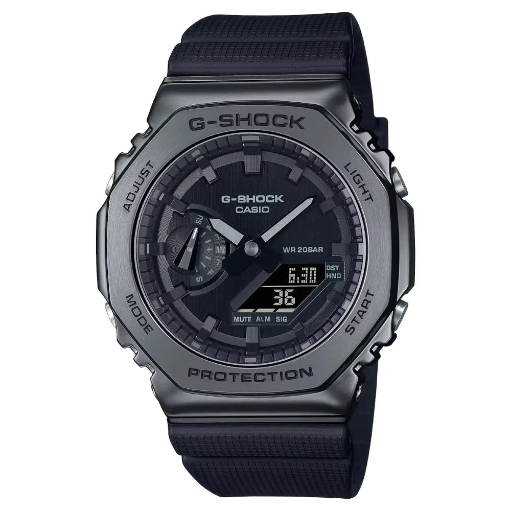 Casio G-Shock GM-2100BB-1ADR Black Dial Resin Strap Men's Watch