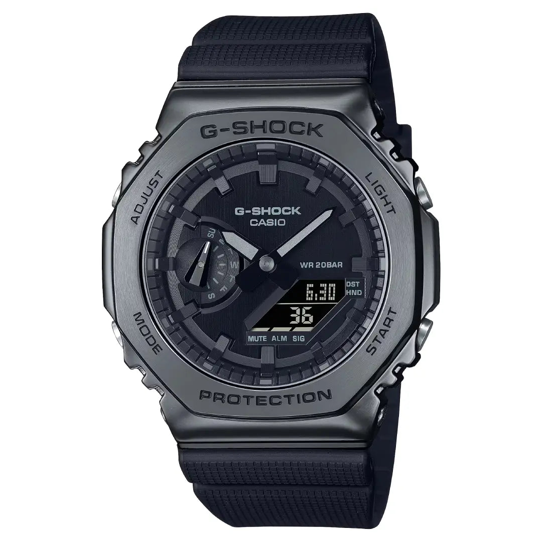 Casio G-Shock GM-2100BB-1ADR Black Dial Resin Strap Men's Watch