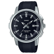 Casio Enticer MTP-E195-1AVDF Date Analog Black Dial Rubber Strap Men's Watch