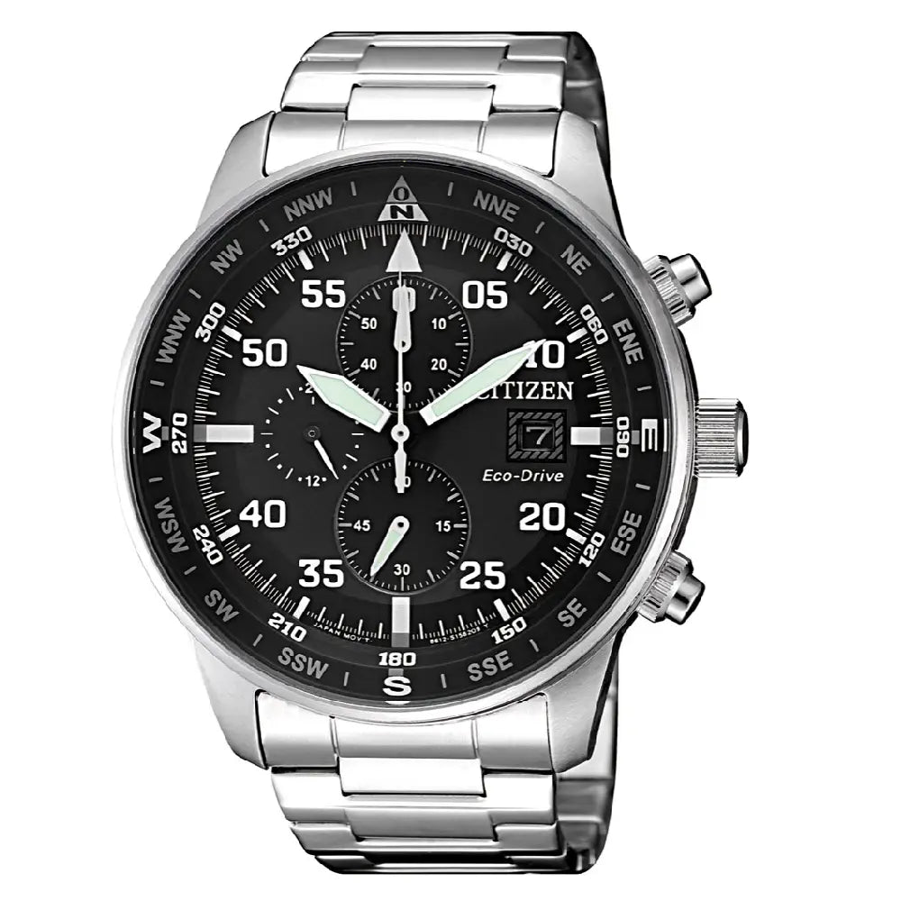 Citizen Eco-Drive CA0690-88E Chronograph Black Dial Stainless Steel Men's Watch