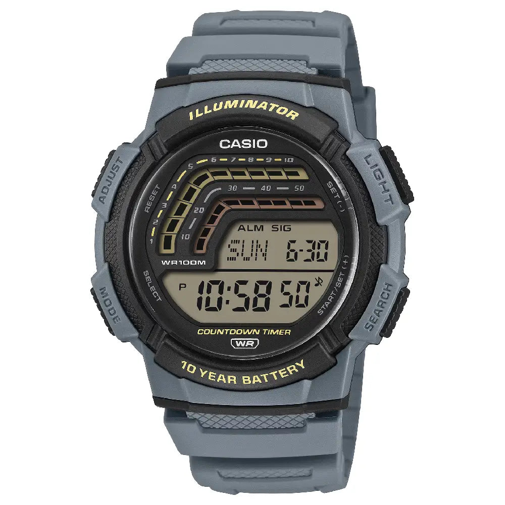 Casio Digital Tide Graph Moon Phase WS-1800H-2AV Digital Display 51.3mm Resin Strap Men's Watch