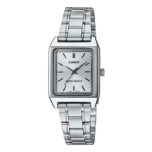 Casio Enticer Ladies Analog LTP-V007D-7EUDF Silver Dial Stainless Steel Women's Watch