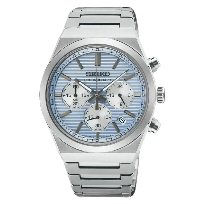 Seiko Conceptual SSB459P1 Quartz Chronograph Blue Dial Stainless Steel Men's Watch